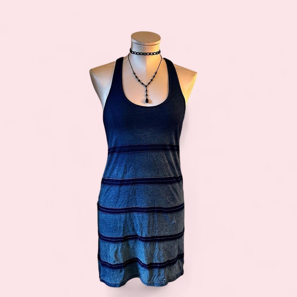 Blue Striped Knit Dress | Y2K Fairy Grunge Tank Dress